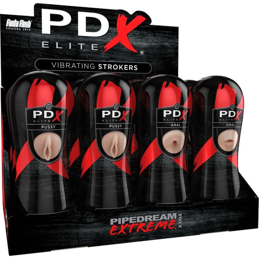 Pdx Elite - Ensemble De Coureurs 12 Unités: 6X Vagin, 3X Ano, 3X Bouche - PDX ELITE | sextoys, jouets sexuels pour hommes, vagins avec vibration | Dimensions : 4236