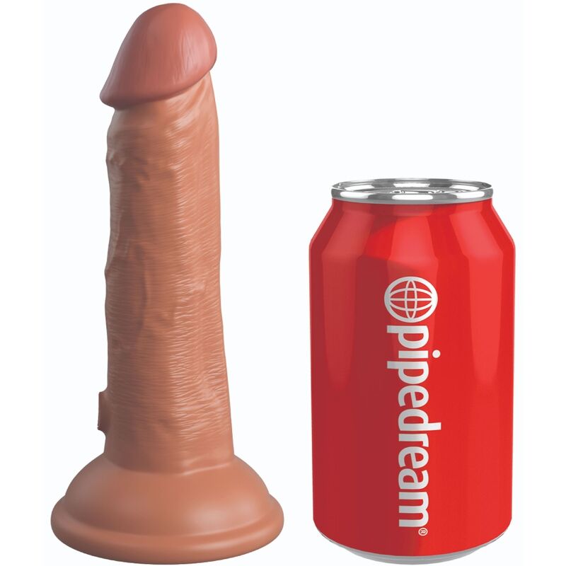 King Cock - Elite Gode Réaliste En Silicone 15.2 Cm Caramel - KING COCK | sextoys, godes sans vibration, pénis réalistes | Dimensions : 408