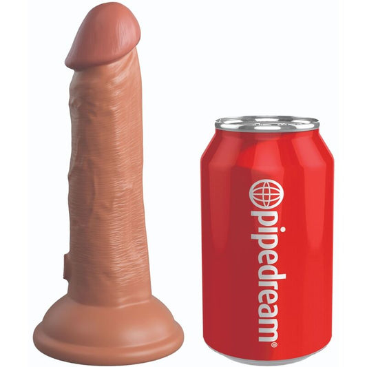King Cock - Elite Gode Réaliste En Silicone 15.2 Cm Caramel - KING COCK | sextoys, godes sans vibration, pénis réalistes | Dimensions : 408