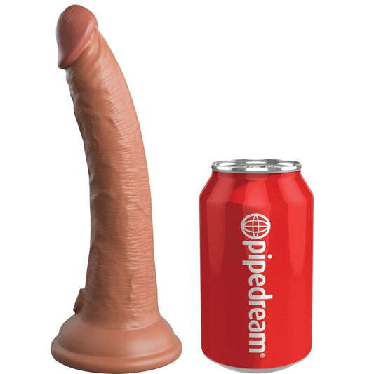 King Cock - Elite Gode Réaliste En Silicone 17.8 Cm Caramel - KING COCK | sextoys, godes sans vibration, pénis réalistes | Dimensions : 422