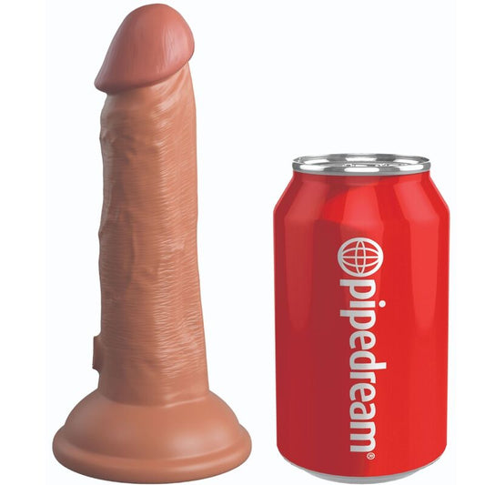 King Cock - Elite Gode Réaliste Vibrant & Silicone 15.2 Cm Caramel - KING COCK | sextoys, godes sans vibration, pénis réalistes | Dimensions : 422