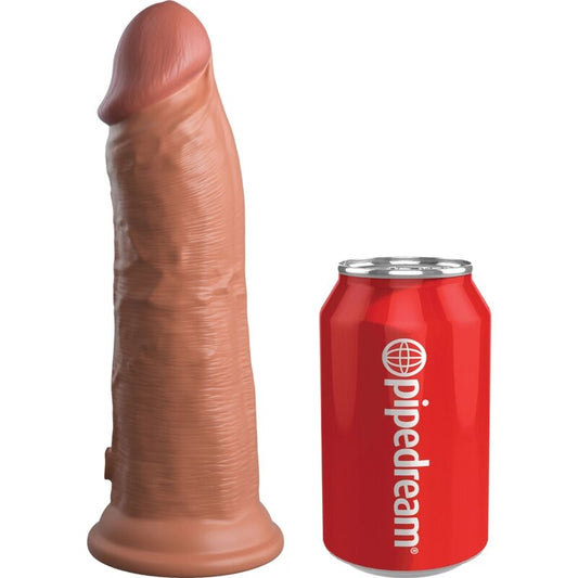 King Cock - Elite Gode Réaliste Vibrant & Silicone 20.3 Cm Caramel - KING COCK | sextoys, godes sans vibration, pénis réalistes | Dimensions : 686