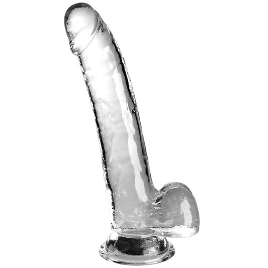 King Cock - Clear Gode Avec Testicules 20.3 Cm Transparent - KING COCK | sextoys, godes sans vibration, godes ceinture | Dimensions : 466