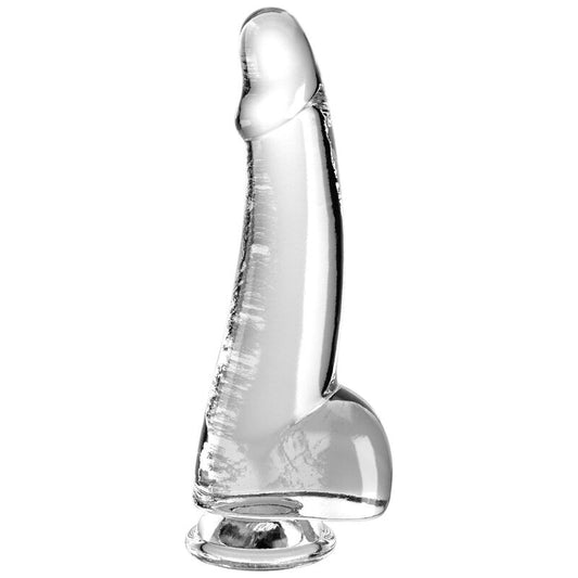 King Cock - Clear Gode Avec Testicules 15.2 Cm Transparent - KING COCK | sextoys, godes sans vibration, godes ceinture | Dimensions : 388