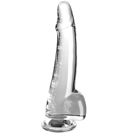 King Cock - Clear Gode  Testicules 19 Cm Transparent - KING COCK | sextoys, godes sans vibration, godes ceinture | Dimensions : 616