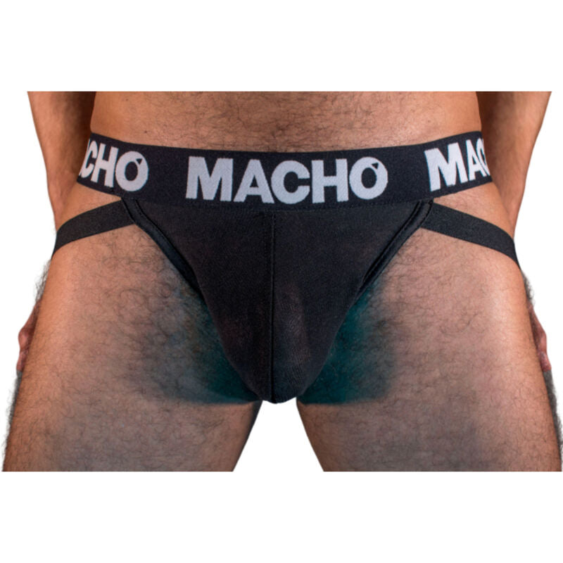 Macho - Mx25Nn Jock Noir Taille Xl - MACHO UNDERWEAR | mode et lingerie, lingerie homme, jockstraps | Dimensions : 66