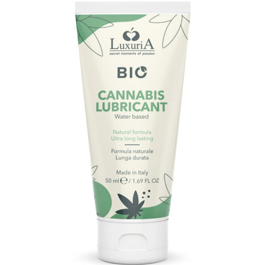 Intimateline - Luxuria Lubrifiant Base D'Eau Bio Cannabis 50 Ml - INTIMATELINE LUXURIA | pharmacie, lubrifiants, aux saveurs délicieuses | Dimensions : 60