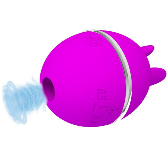 Pretty Love - Vibrateur Rond En Silicone Gemini Ball Violet - PRETTY LOVE FLIRTATION | sextoys, vibrateurs, vibromasseurs clitoridiens à poser | Dimensions : 140