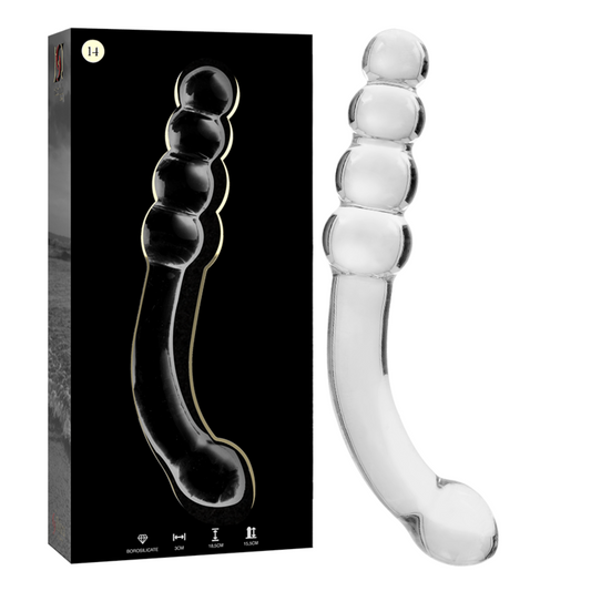 Nebula Series By Ibiza - Modèle 14 Gode En Verre Borosilicate Clair 18.5 Cm -O- 3 Cm - NEBULA SERIES BY IBIZA | sextoys, godes sans vibration | Dimensions : 216