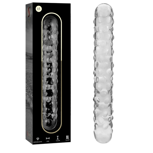 Nebula Series By Ibiza - Modèle 15 Gode En Verre Borosilicate Clair 18.5 Cm -O- 3 Cm - NEBULA SERIES BY IBIZA | sextoys, godes sans vibration | Dimensions : 226