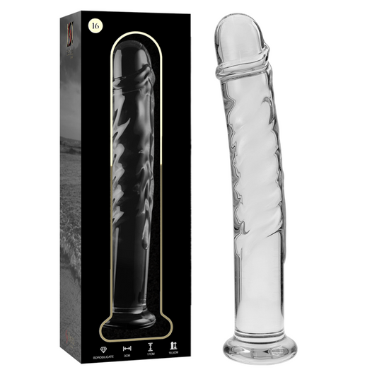 Nebula Series By Ibiza - Modèle 16 Gode En Verre Borosilicate Clair 18.5 Cm -O- 3 Cm - NEBULA SERIES BY IBIZA | sextoys, godes sans vibration | Dimensions : 330