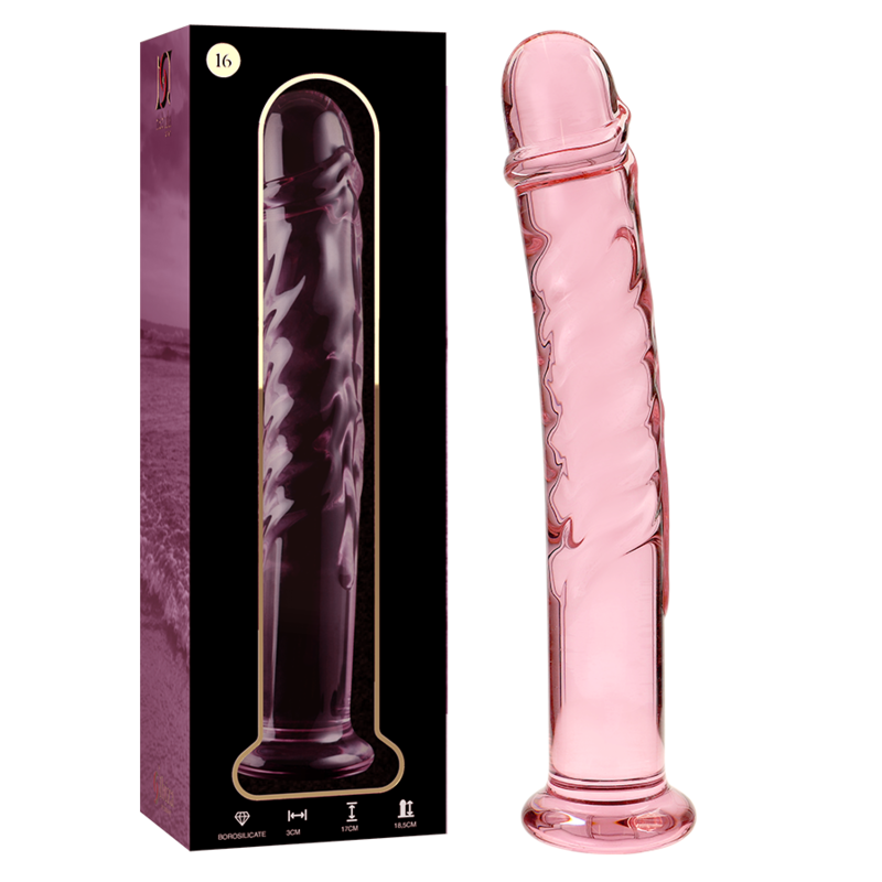 Nebula Series By Ibiza - Modèle 16 Gode En Verre Borosilicate Rose 18.5 Cm -O- 3 Cm - NEBULA SERIES BY IBIZA | sextoys, godes sans vibration | Dimensions : 309