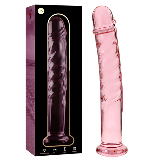 Nebula Series By Ibiza - Modèle 16 Gode En Verre Borosilicate Rose 18.5 Cm -O- 3 Cm - NEBULA SERIES BY IBIZA | sextoys, godes sans vibration | Dimensions : 309