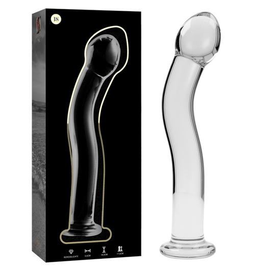 Nebula Series By Ibiza - Modèle 18 Gode En Verre Borosilicate Clair 18.5 Cm -O- 3.5 Cm - NEBULA SERIES BY IBIZA | sextoys, godes sans vibration | Dimensions : 306