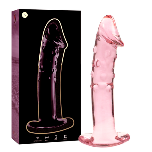 Nebula Series By Ibiza - Modèle 19 Gode En Verre Borosilicate Rose 18.5 Cm -O- 4 Cm - NEBULA SERIES BY IBIZA | sextoys, godes sans vibration | Dimensions : 406