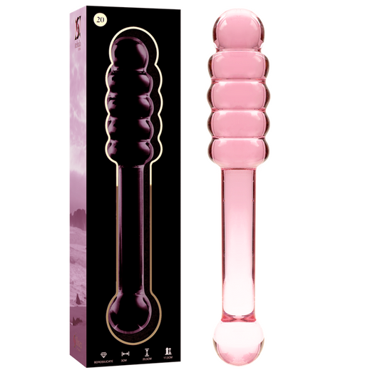 Nebula Series By Ibiza - Modèle 20 Gode En Verre Borosilicate Rose 20.5 Cm -O- 3 Cm - NEBULA SERIES BY IBIZA | sextoys, godes sans vibration | Dimensions : 306