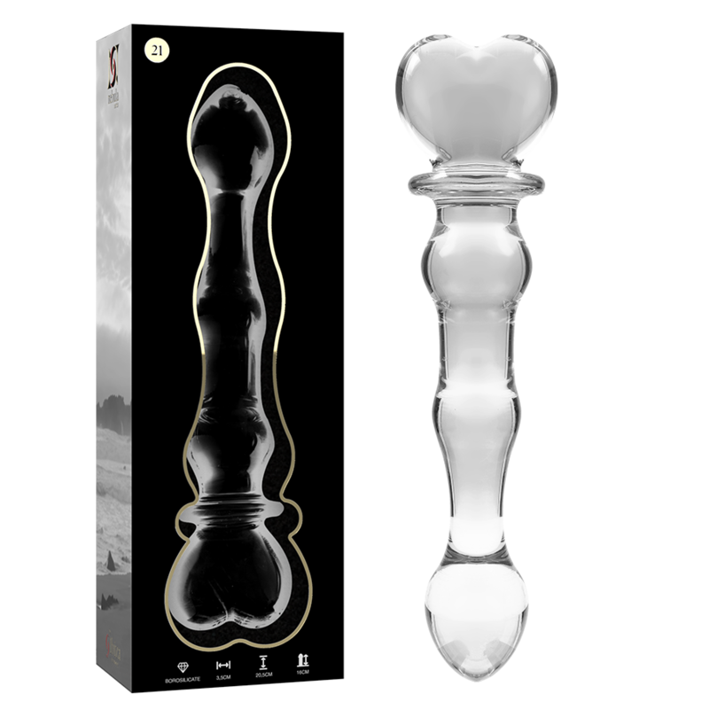 Nebula Series By Ibiza - Modèle 21 Gode En Verre Borosilicate Clair 20.5 Cm -O- 3.5 Cm - NEBULA SERIES BY IBIZA | sextoys, godes sans vibration | Dimensions : 350