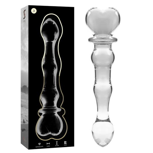 Nebula Series By Ibiza - Modèle 21 Gode En Verre Borosilicate Clair 20.5 Cm -O- 3.5 Cm - NEBULA SERIES BY IBIZA | sextoys, godes sans vibration | Dimensions : 350