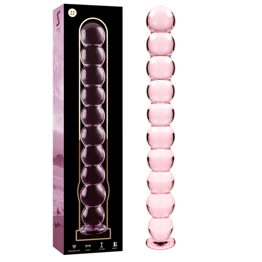 Nebula Series By Ibiza - Modèle 22 Gode En Verre Borosilicate Rose 21.5 Cm -O- 2.5 Cm - NEBULA SERIES BY IBIZA | sextoys, godes sans vibration | Dimensions : 318