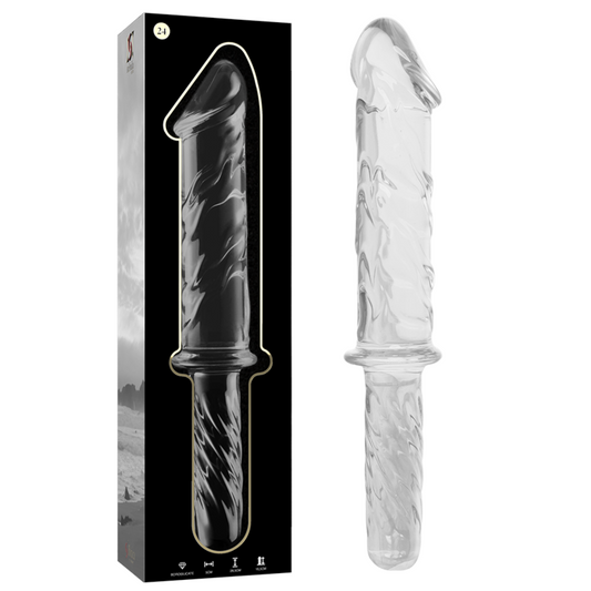 Nebula Series By Ibiza - Modèle 24 Gode En Verre Borosilicate Clair 28.5 Cm -O- 5 Cm - NEBULA SERIES BY IBIZA | sextoys, godes sans vibration | Dimensions : 734