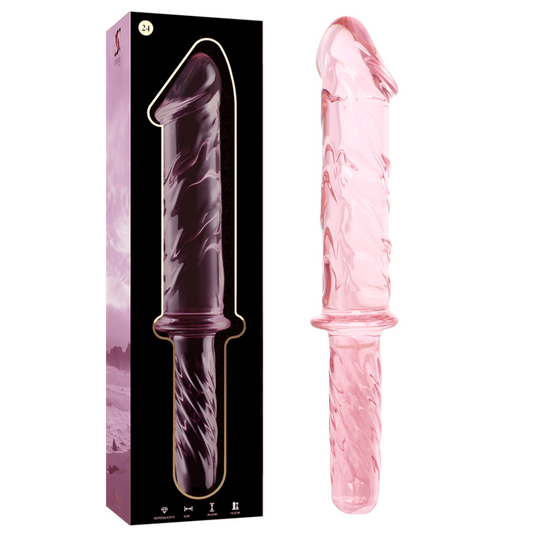 Nebula Series By Ibiza - Modèle 24 Gode En Verre Borosilicate Rose 28.5 Cm -O- 5 Cm - NEBULA SERIES BY IBIZA | sextoys, godes sans vibration | Dimensions : 696