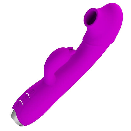 Pretty Love - Vibrateur Regina - Ondes Stimulantes Rechargeables Violet - PRETTY LOVE C-TYPE | sextoys, vibrateurs, vibrateurs de lapin | Dimensions : 372