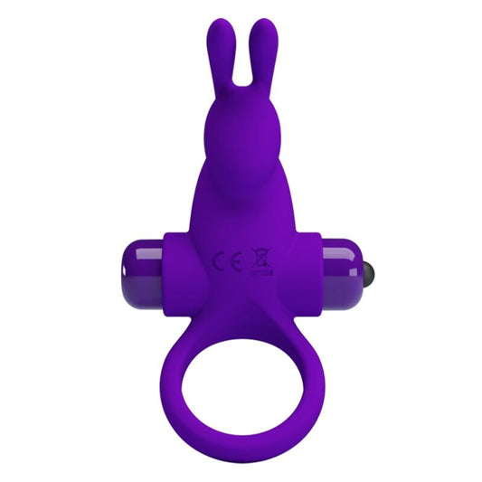 Pretty Love - Anneau Vibrateur I Rabbit Pour Pénis Violet - PRETTY LOVE MALE | sextoys, jouets sexuels pour hommes, accessoires de pénis, anneaux de pénis, cockring avec vibration | Dimensions : 82