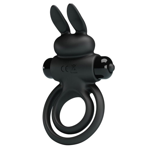 Pretty Love - Anneau De Lapin Vibrator Iii Pour Pénis Noir