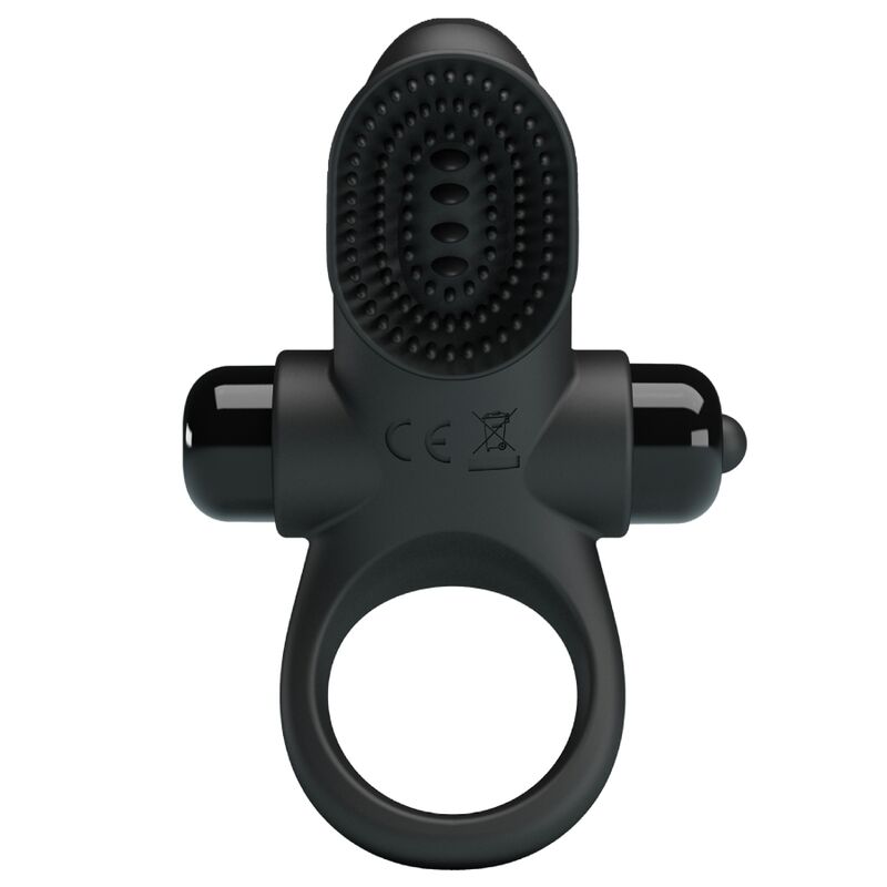 Pretty Love - Vibrator Ring Ii Pour Le Pénis Noir - PRETTY LOVE MALE | sextoys, jouets sexuels pour hommes, accessoires de pénis, anneaux de pénis, cockring avec vibration | Dimensions : 84