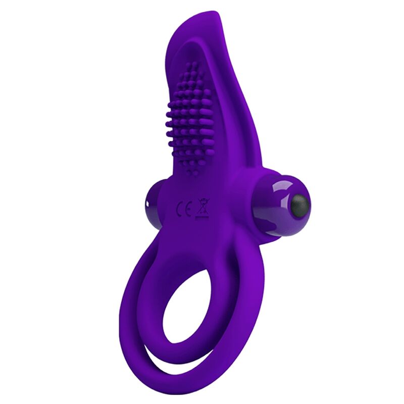 Pretty Love - Anneau Pénis Vibrant Violet - PRETTY LOVE MALE | sextoys, jouets sexuels pour hommes, accessoires de pénis, anneaux de pénis, cockring avec vibration | Dimensions : 96
