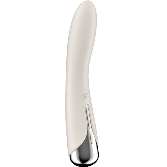 Satisfyer - Vibrateur Rotateur Spinning Vibe 1 G-Spot Beige - SATISFYER VIBRATOR | sextoys, vibrateurs, vibromasseurs point g | Dimensions : 378