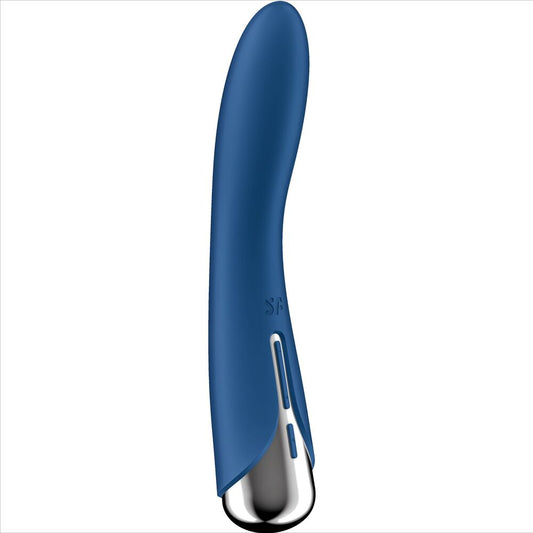 Satisfyer - Vibrateur Rotateur Bleu Spinning Vibe 1 G-Spot - SATISFYER VIBRATOR | sextoys, vibrateurs, vibromasseurs point g | Dimensions : 378