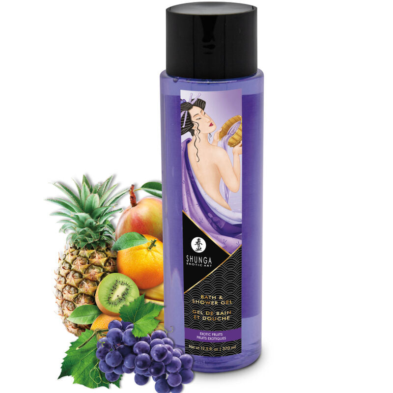 Shunga - Gel Bain & Douche Fruits Exotiques 370 Ml - SHUNGA BATH EXPERIENCE | pharmacie, pour la salle de bain | Dimensions : 