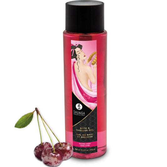Shunga - Gel Bain & Douche Cerise Givrée 370 Ml - SHUNGA BATH EXPERIENCE | pharmacie, pour la salle de bain | Dimensions : 474