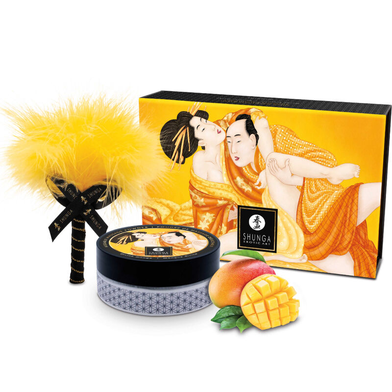 Shunga - Kit De Poudre De Massage Comestible Mangue - SHUNGA BODY POWER | pharmacie, poudres comestibles | Dimensions : 288
