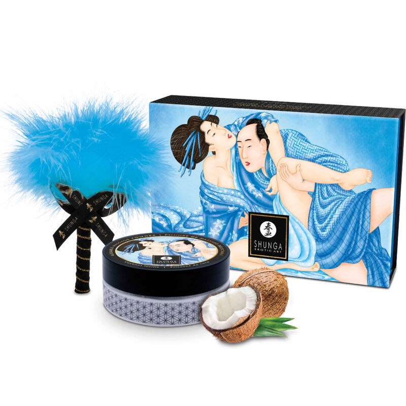 Shunga - Kit De Poudre De Massage Comestible À La Noix De Coco - SHUNGA BODY POWER | pharmacie, poudres comestibles | Dimensions : 286