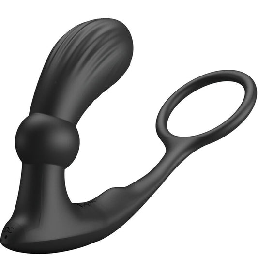 Pretty Love - Anneau Anal Et Vibrateur Warren Noir - PRETTY LOVE BOTTOM | sextoys, anal, vibromasseurs anaux | Dimensions : 186