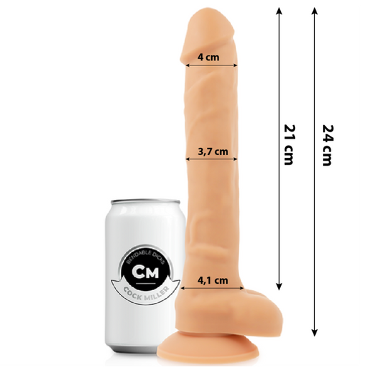 Cockmiller - Godemichet Silicone Articulé Double Densité, 24 cm