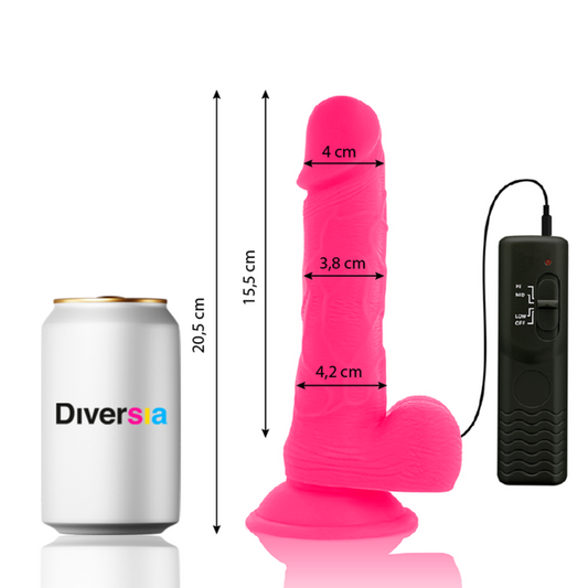 Diversia - Dildo Vibrant Flexible Rose 20.5 Cm -O- 4.2 Cm