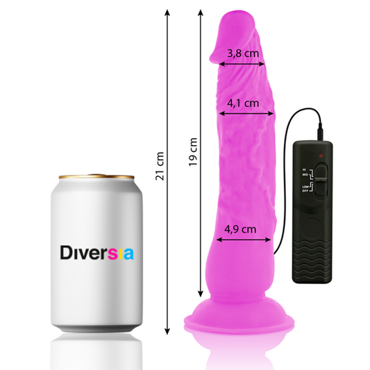 Diversia - Dildo Vibrant Flexible Violet 21 Cm -O- 4.9 Cm