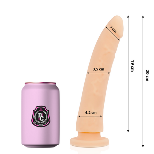 Delta Club - Toys Gode Naturel Médical Silicone 20 Cm -O- 4 Cm - DELTACLUB | sextoys, godes sans vibration, pénis réalistes | Dimensions : 368