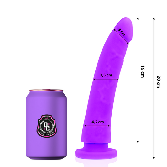 Delta Club - Toys Gode Médical Lilas Silicone 20 Cm -O- 4 Cm - DELTACLUB | sextoys, godes sans vibration, pénis réalistes | Dimensions : 368