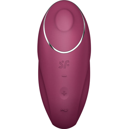 Satisfyer - Tap & Climax 1 Vibrateur Lay-On Rouge - SATISFYER LAYONS | sextoys, vibrateurs, vibromasseurs clitoridiens à poser | Dimensions : 266