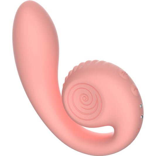 Snail Vibe - Stimulateur Double Gizi Rose - SNAIL VIBE | sextoys, vibrateurs, vibrateurs de lapin | Dimensions : 334