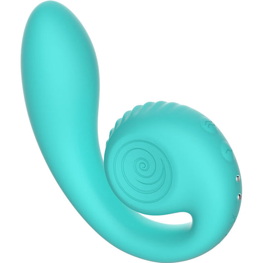 Snail Vibe - Stimulateur Double Gizi Turquoise - SNAIL VIBE | sextoys, vibrateurs, vibrateurs de lapin | Dimensions : 332