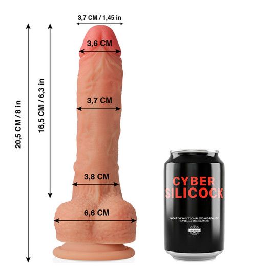 Cyber Silicock - Connor Silicone Liquide Souple Ultra Réaliste 20.5 Cm -O- 3.7 Cm