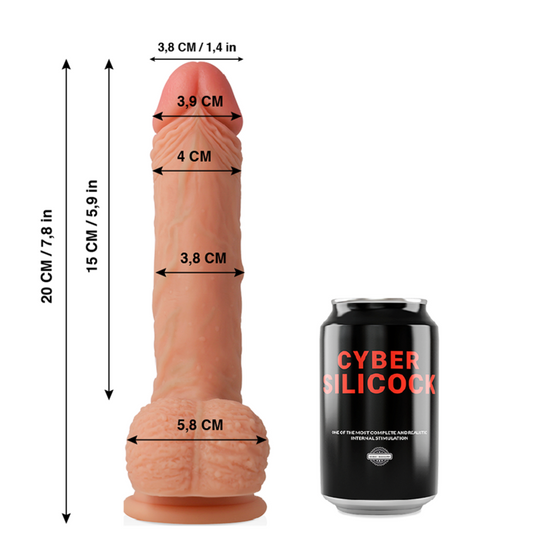 Cyber Silicock - Freeman Silicone Liquide Souple Ultra Réaliste 20 Cm -O- 3.8 Cm