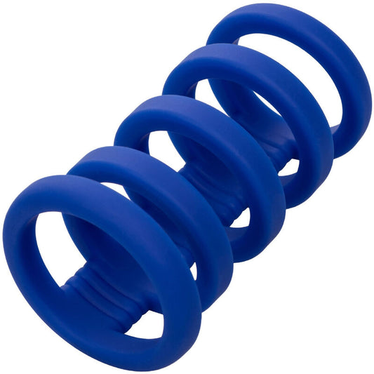 Calexotics - Admiral Xtreme Cage Bleu - CALEXOTICS | sextoys, jouets sexuels pour hommes, accessoires de pénis, anneaux de pénis, anneaux de chasteté | Dimensions : 100