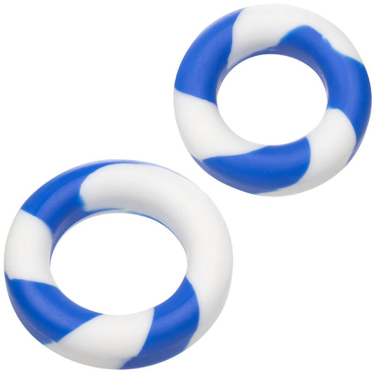 Calexotics - Admiral Ensemble 2 Anneaux Pénis - CALEXOTICS | sextoys, jouets sexuels pour hommes, accessoires de pénis, anneaux de pénis, cockrings sans vibration | Dimensions : 56