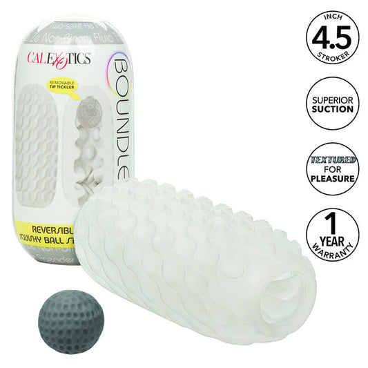 Calexotics - Boundless Réversible Squishy Ball Stroke Jaune - CALEXOTICS | sextoys, jouets sexuels pour hommes, divers masturbateurs | Dimensions : 216